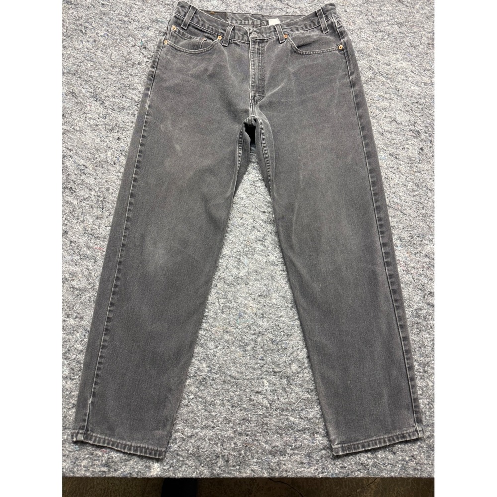 Vintage Levis 550 Relaxed Fit Jeans Mens 36x32 Faded Black Made in USA Tapered